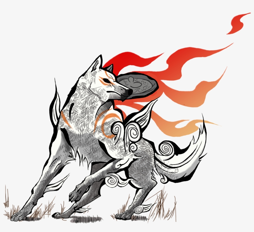 Feral Okami - Sticker, transparent png #5358438