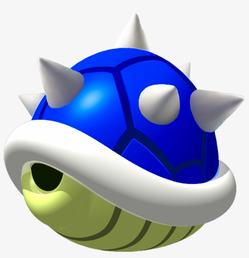 N64 Blue Shell - Mario Kart Red Turtle, transparent png #5359417