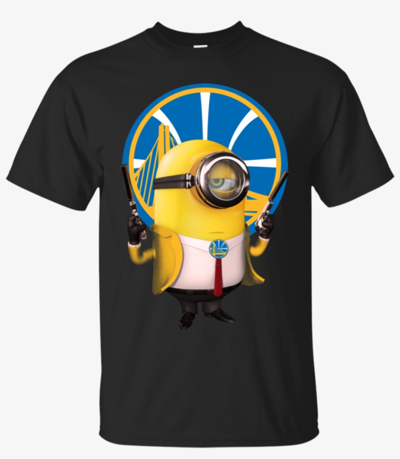 Golden State Warriors Minions T Shirt - Despicable Me 2 Minion Hitman Cool Funny Movie 32x24, transparent png #5359774