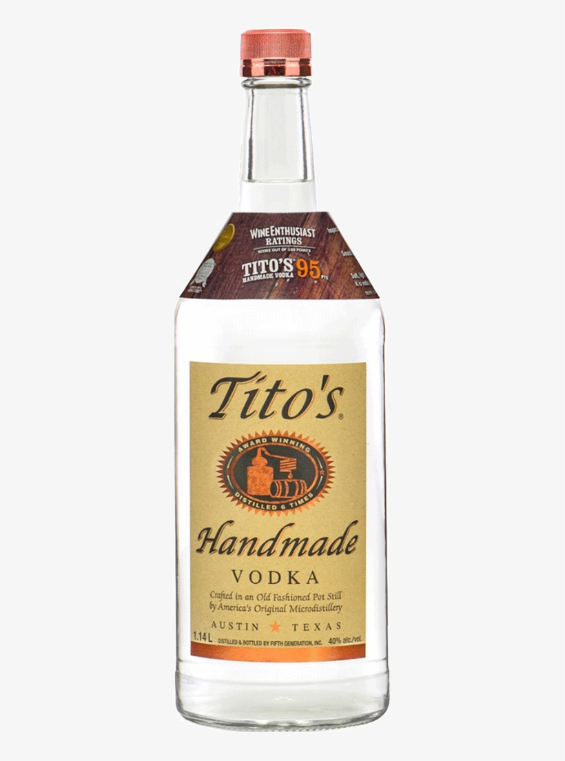 Tito's Handmade Vodka - 1 L Bottle, transparent png #5361782
