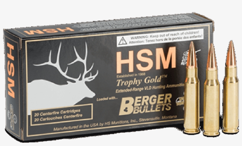 Hs Munitions, Inc - 6.5 Creedmoor Hsm Ammo, transparent png #5365898