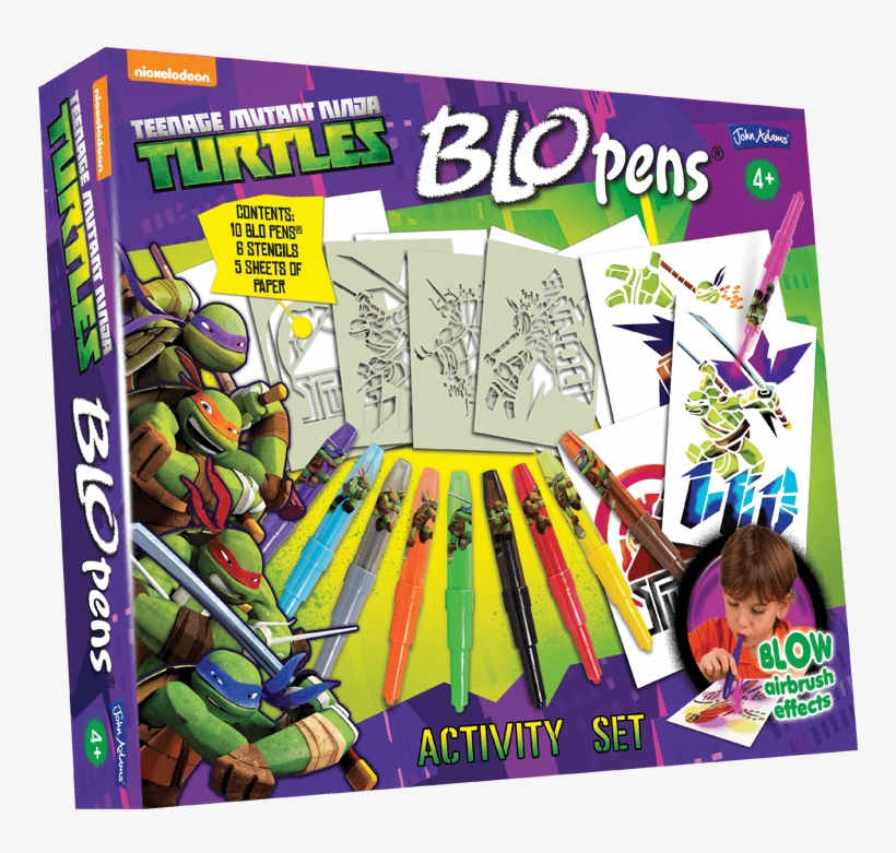 Blo Pens Teenage Mutant Turtles Box - John Adams Turtles Blopens Activity Set, transparent png #5368605