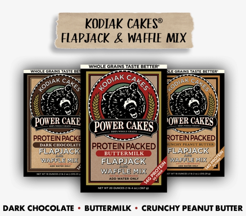 Kodiak Cakes Flapjack And Waffle Mix - Kodiak Cakes - Power Cakes Protein Packed Flapjack, transparent png #5369096