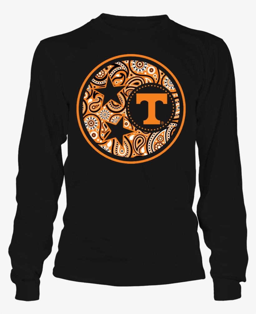 Tennessee Volunteers Paisley Tristar Logo Shirt Tennessee - Brad Marchand #63 Unisex Long Sleeve, transparent png #5369808