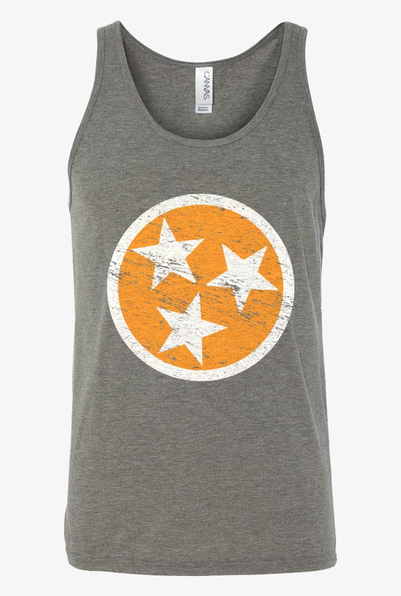 Tri-star Tank - Gray/orange - Sale - Active Tank, transparent png #5370921