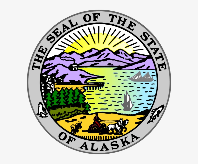 Seal Of The State Of Alaska Wooden Plaque - Alaska Seal, transparent png #5371430