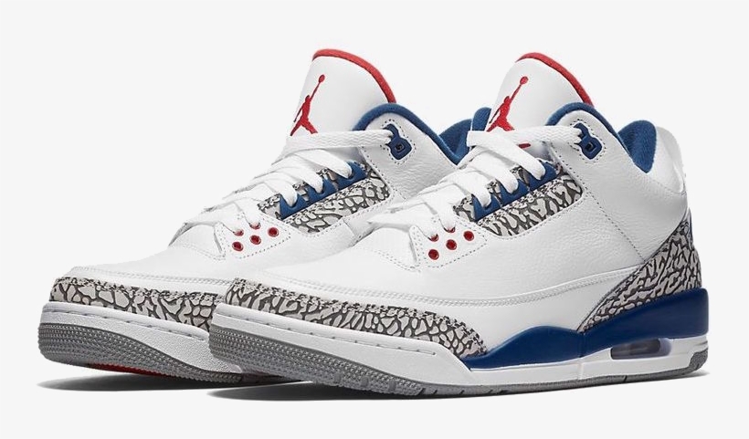 Nike Air Jordan 3 Og Retro - Jordan 3 True Blue, transparent png #5371981