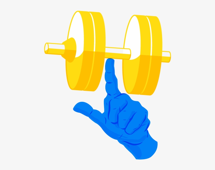 Dumbbell Clipart Blue - Clip Art, transparent png #5378287