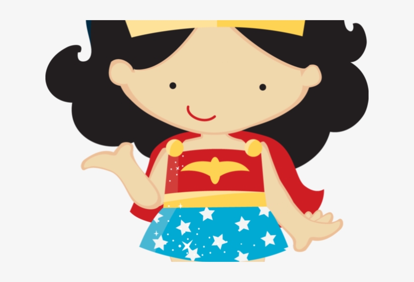 Superman Clipart Toddler - Mulher Maravilha Cute Png, transparent png #5379608