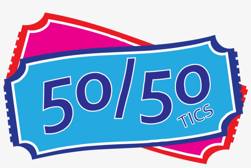 50/50 Draw Clipart - 50 50 Ticket Blue, transparent png #5381638