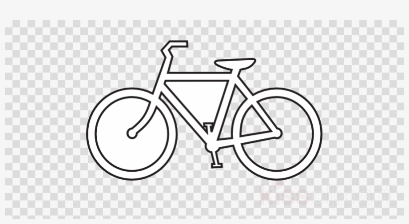 Bike Black And White Clipart Fixed-gear Bicycle Clip - Rangoli Doodle, transparent png #5381990