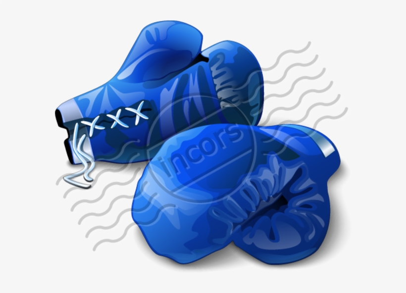 Boxing Gloves Free Images At Clker Com - Boxing Glove Blue Background, transparent png #5382172