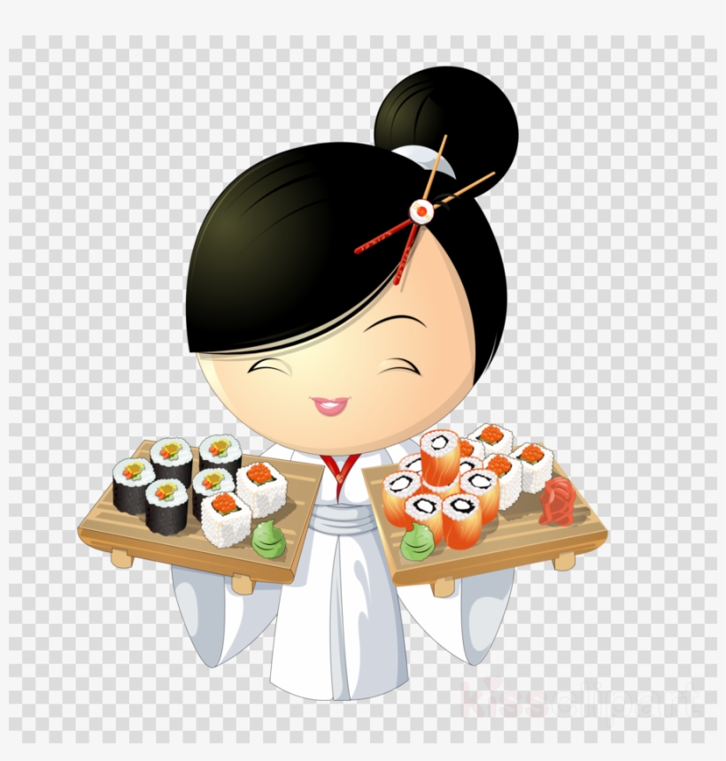 Vector Sushi Clipart Sushi Japanese Cuisine - ภาพ การ์ตูน อาหาร ญี่ปุ่น, transparent png #5382620