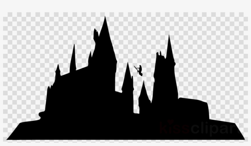 Islands Of Adventure Clipart Universal's Islands Of - Hogwarts Clipart Black And White, transparent png #5384228