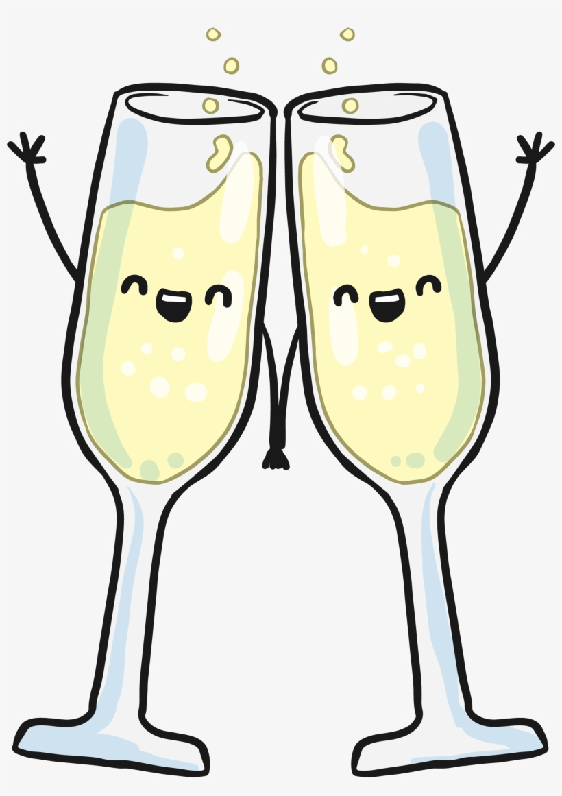 Vector Free Stock Glass Wine Hand In - Transparent Cartoon Champagne Png, transparent png #5386026