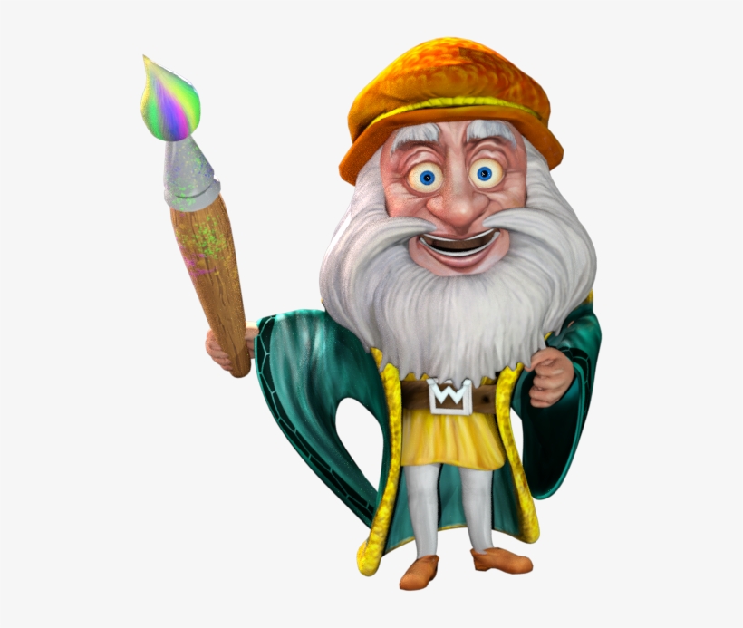 Dawinci Withbrush - Cartoon, transparent png #5386489