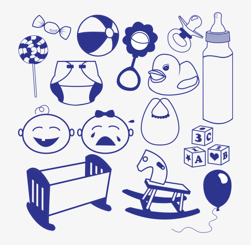 Child, Toddler, Newborn, Toys, Dummy, Diapers, A Bottle - Baby Fabric - Baby's World - Color Me - Stofftoy Custom, transparent png #5387452