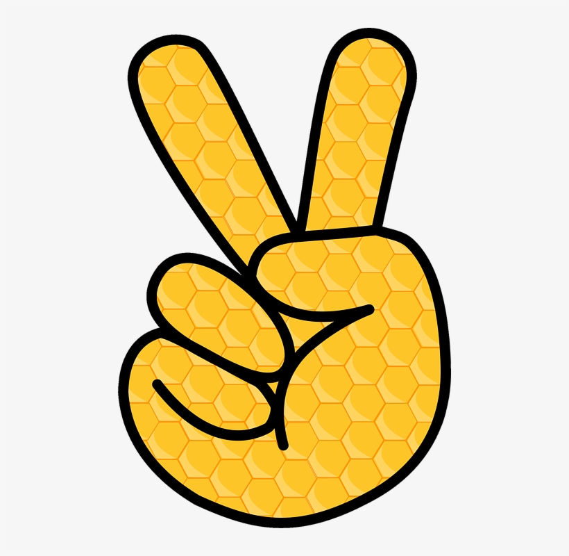 Fingers, Captured, Polygons, Peace, Diapers, All Good - Peace Sign Hand Svg, transparent png #5387605