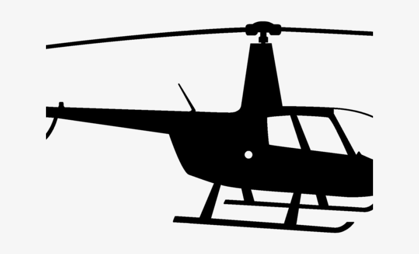 Helicopter Clipart Black And White - R44 Clipart, transparent png #5388058