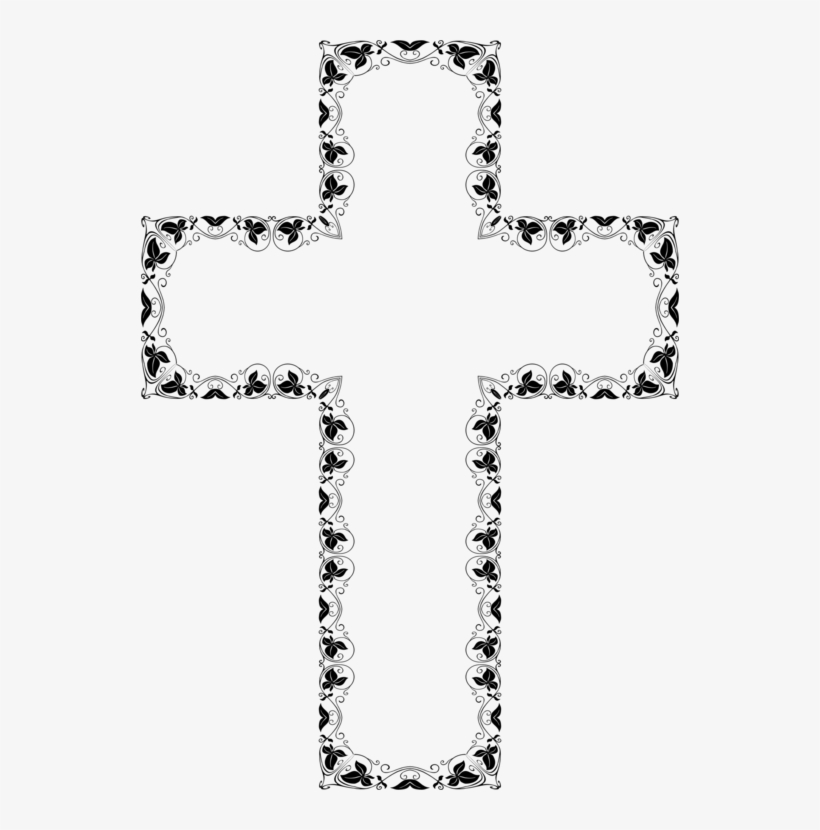 Christian Cross Computer Icons Drawing Download - Marco De Hoja Catolico, transparent png #5388759