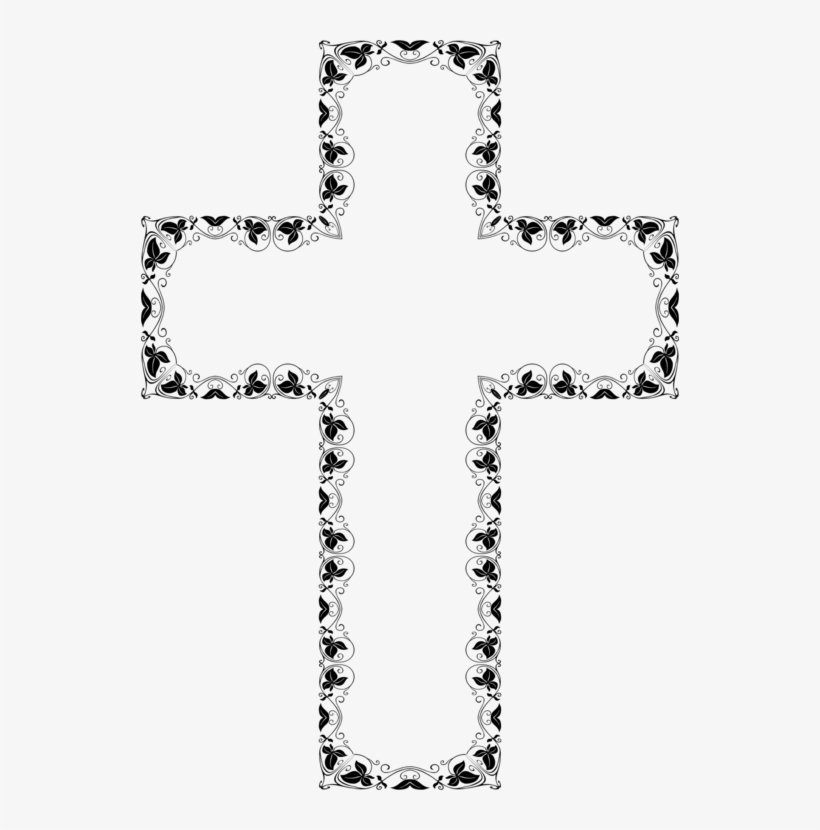 Christian Cross Computer Icons Drawing Download - Marco De Hoja Catolico, transparent png #5388759