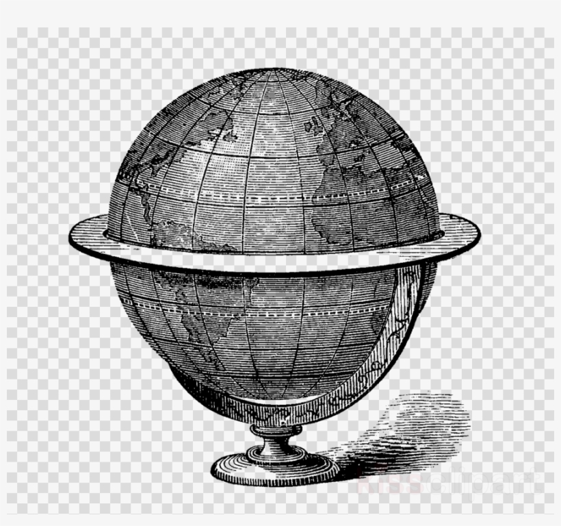 Old Globe Drawing Clipart Globe Drawing World - Clip Art, transparent png #5389772