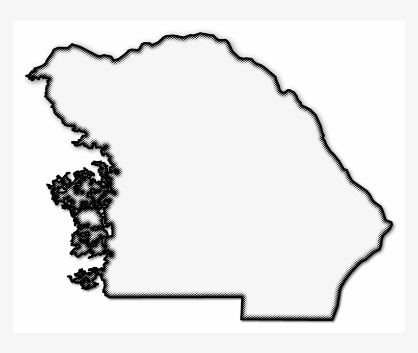 A Map Of Citrus With A Black Outline, Drop Shadow, - Triangle, transparent png #5390388