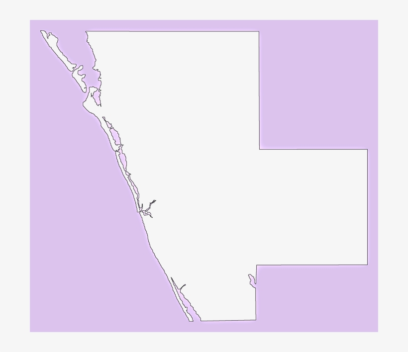 A Plain Frame Map Of Sarasota - Plot, transparent png #5390560