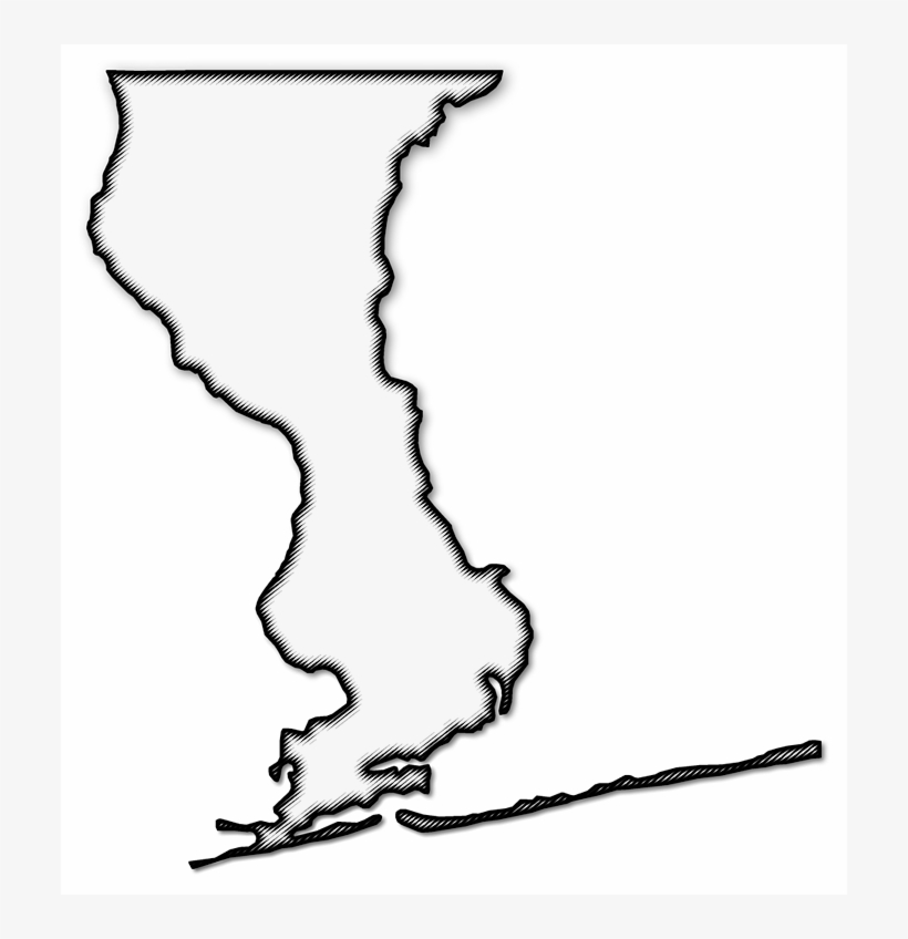 A Map Of Escambia With A Black Outline, Drop Shadow, - Escambia County, Florida, transparent png #5390570