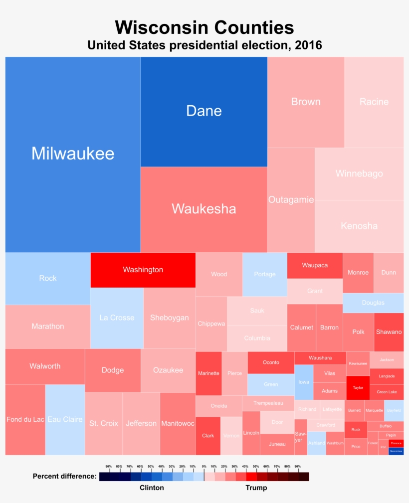 United States Presidential Election In Wisconsin, - Wisconsin Presidential Election Results 2016, transparent png #5390702