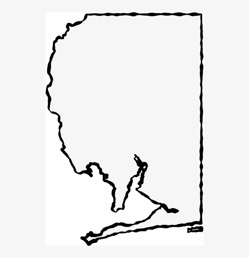 A Map Of Santa Rosa With A Black Squiggle Outline, transparent png #5390910