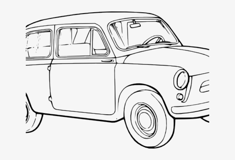 Car Outline Images - Motor Car Black And White Clipart, transparent png #5391093