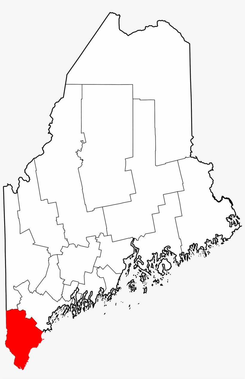 Open - York County Maine Outline, transparent png #5391501