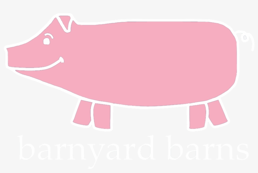 Barnyard Barns Pink Pig White Outline, transparent png #5392787