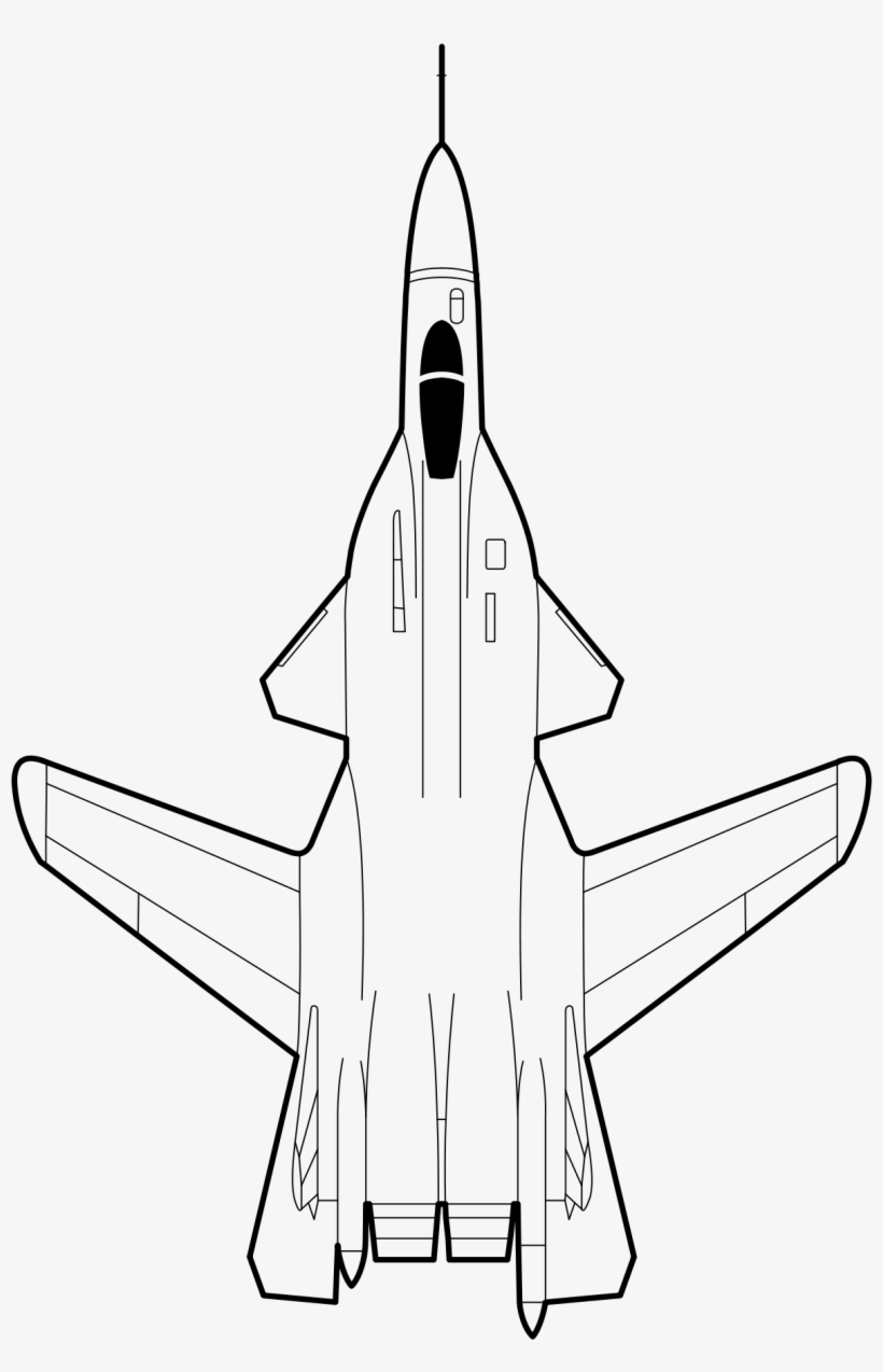 Su 47 Outline, transparent png #5393141