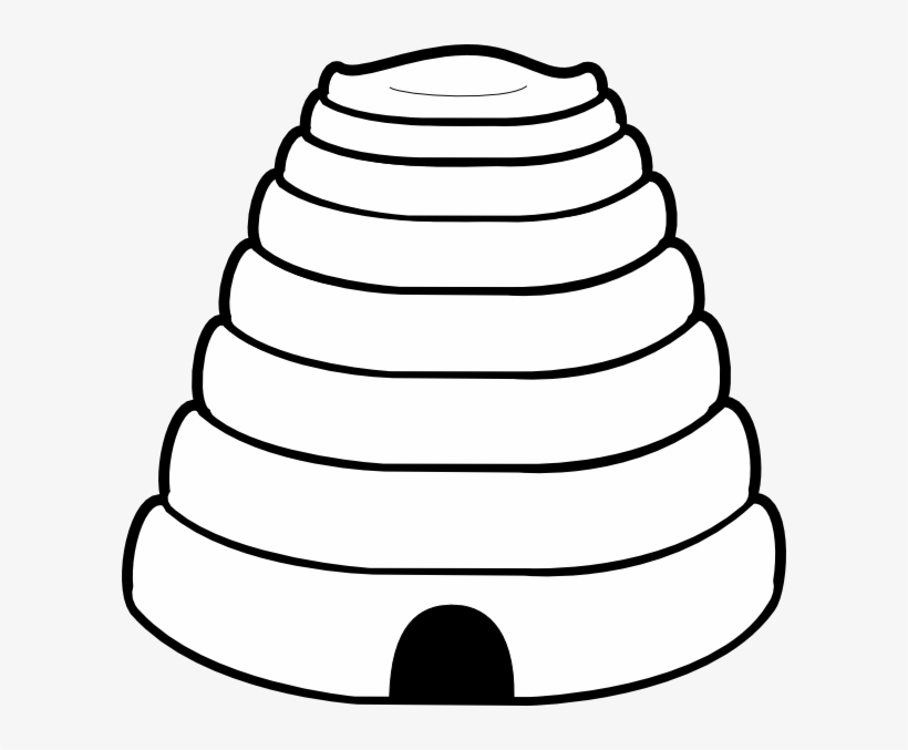 Bee Hive Clipart Outline - Beehive White Png, transparent png #5393359