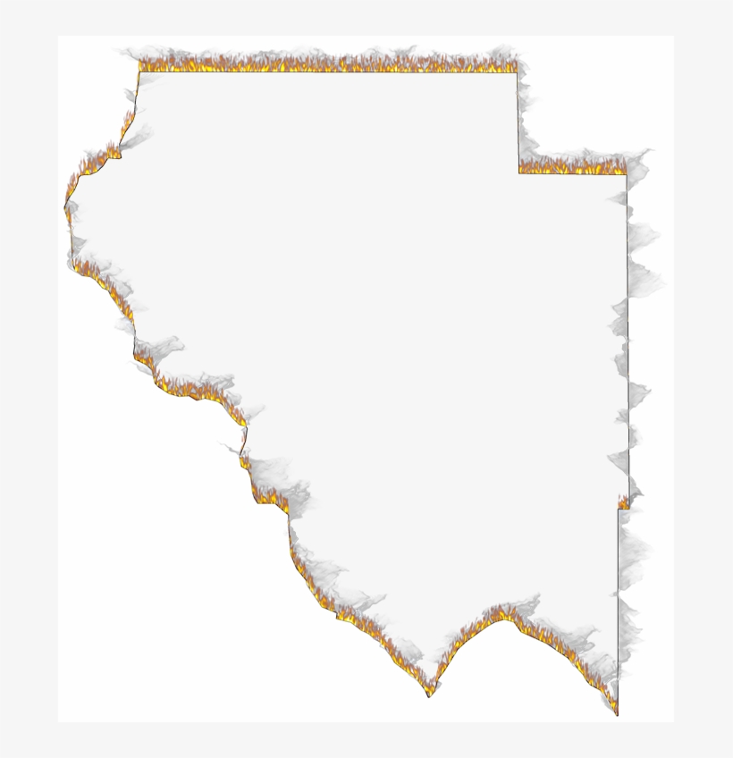 A Flame And Smoke Outline Map Of Okeechobee - Colorfulness, transparent png #5393452