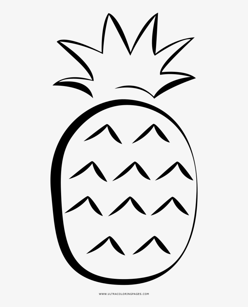 White Drawing Pineapple Svg Free Library - Imagenes De Piñas Para Dibujar, transparent png #5393571