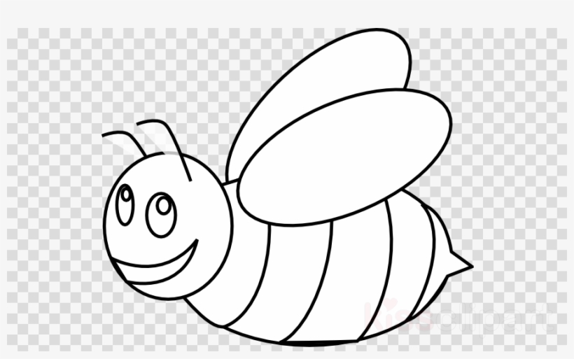 Outline Of A Bee Clipart Western Honey Bee Bumblebee - Outline Of A Bee, transparent png #5393666