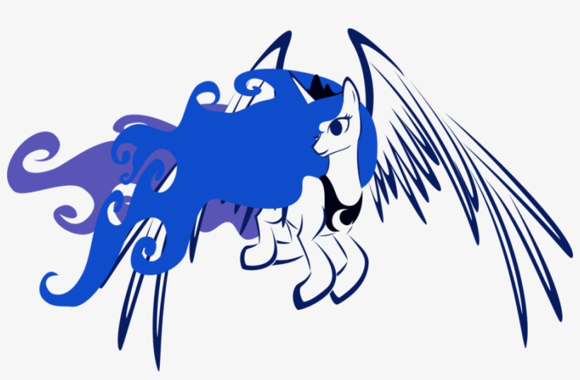 Fanmade Princess Luna Outline - Luna My Little Pony Outline, transparent png #5393871