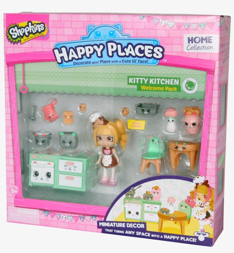 Happy Places Welcome Pack, Kitty Kitchen, , Large - Shopkins Happy Places Kitty Kitchen Welcome Pack, transparent png #5395196
