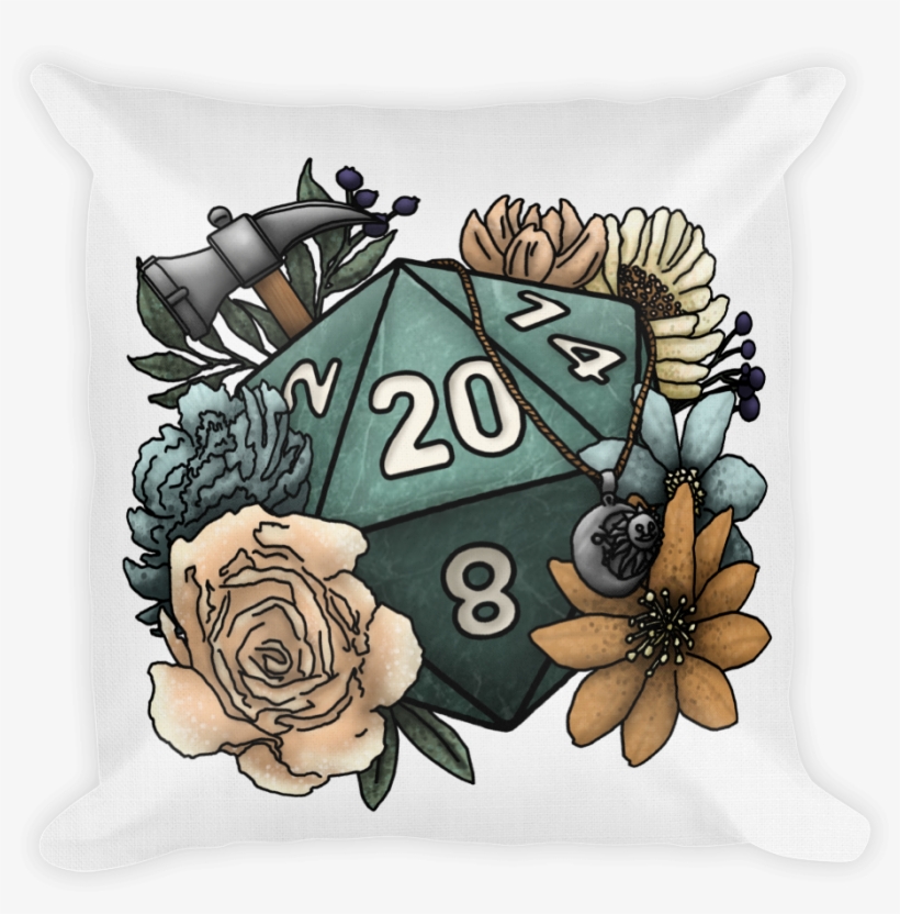 Cleric D20 Premium Pillow - Dice, transparent png #5395276