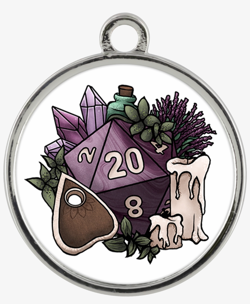 Witchy D20 Silver Bead Bracelet, transparent png #5395372