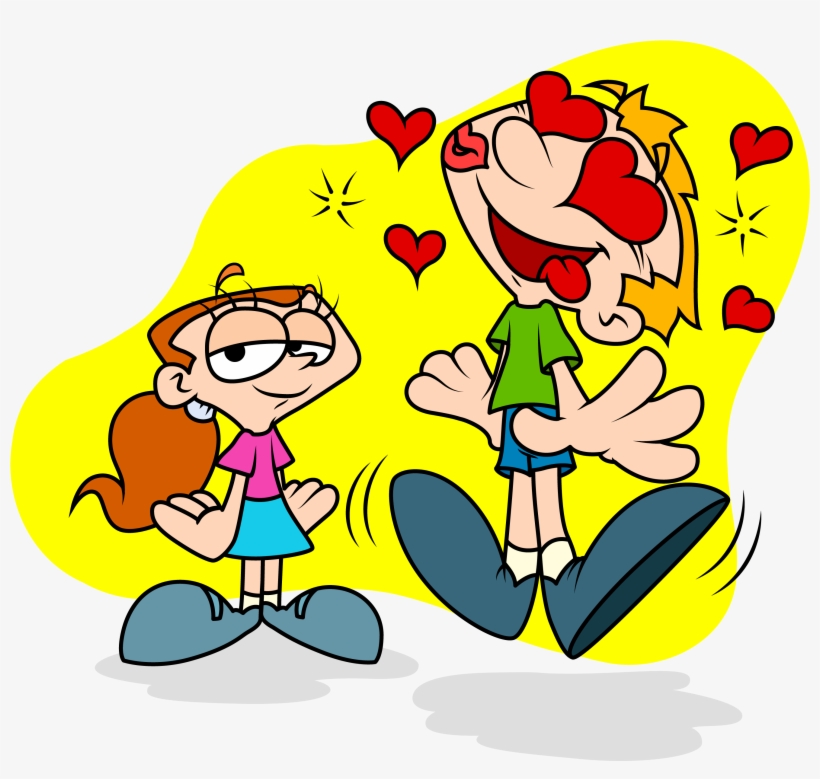 Picture Transparent Download A Girl Clipart - Girl In Love Cartoon, transparent png #5395583