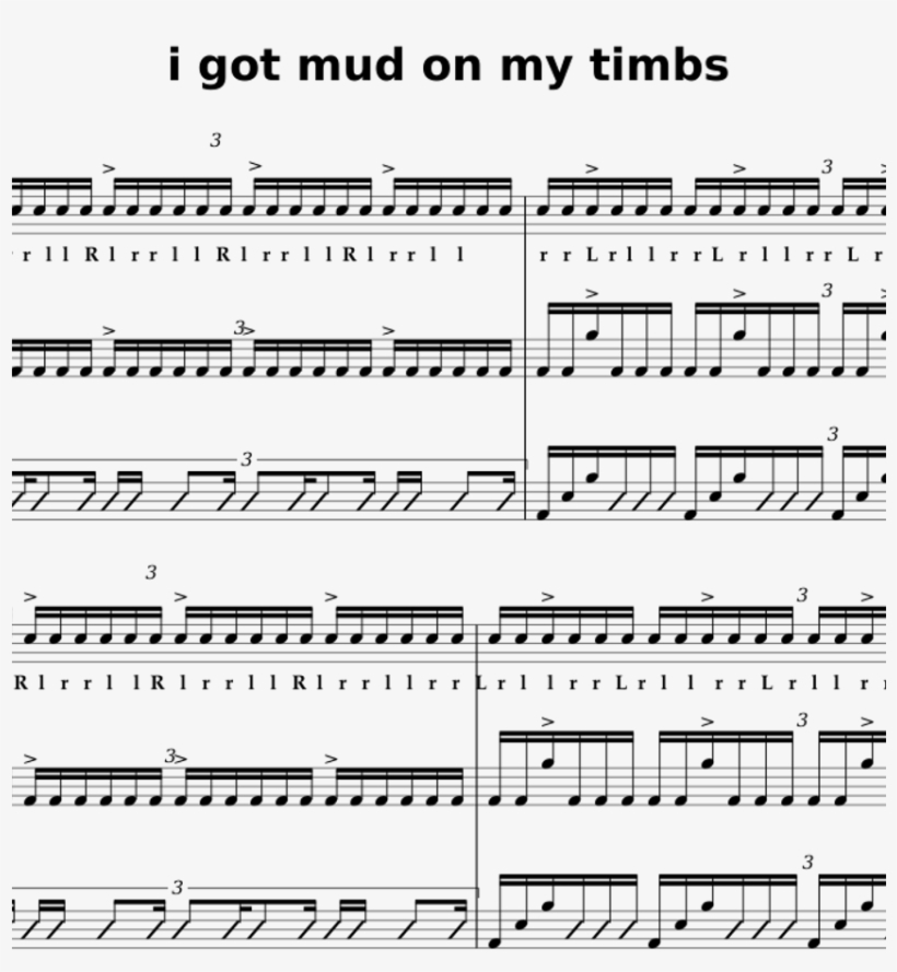 I Got Mud On My Timbs Sheet Music For Percussion Download - Wrist And Finger Stroke Control [book], transparent png #5397065