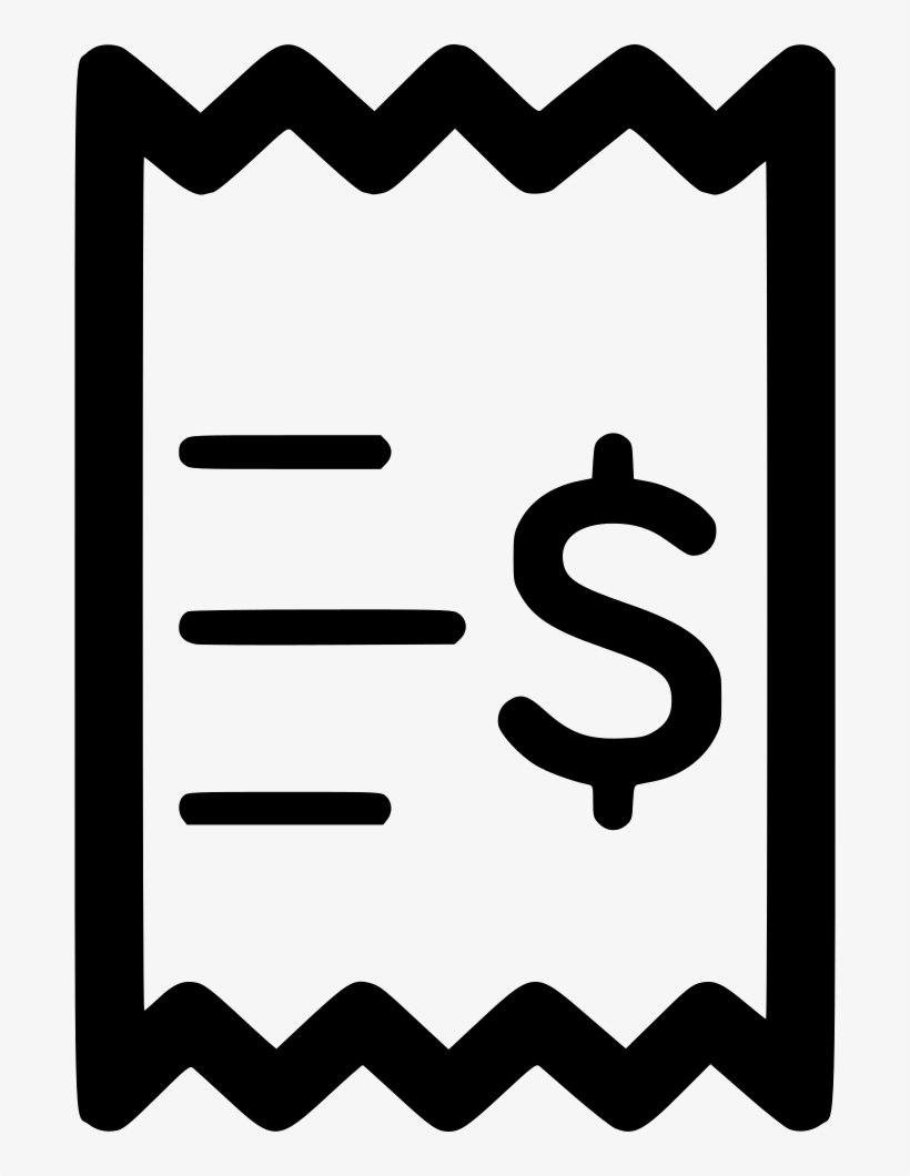 Receipt Dollar Sign Comments - Icon, transparent png #5397305