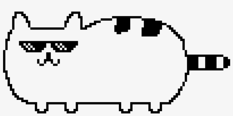 Mlg Pusheen - Thug Life Gläser - Unisex T-shirt - Lustige Sarkastisch, transparent png #5397372