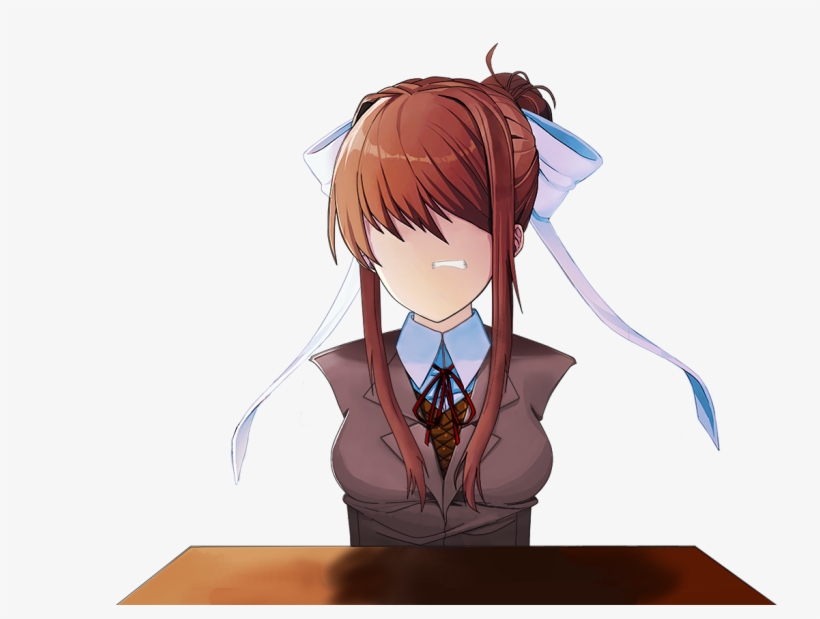 Monika First Attempt Full Placement Failure - Cartoon, transparent png #5398432