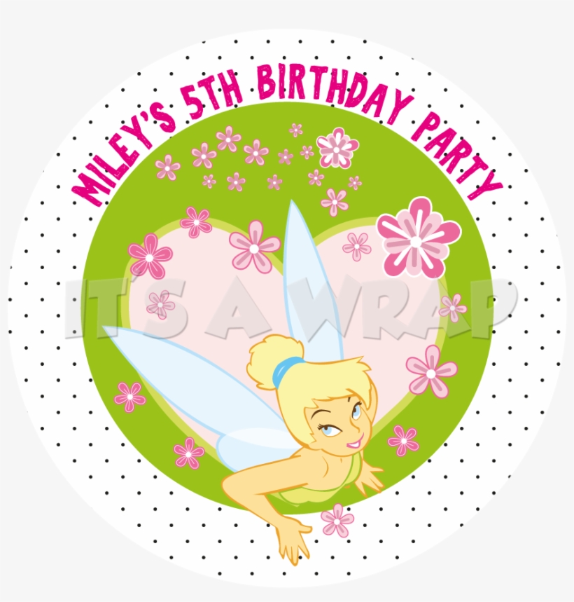 Tinkerbell Party Box Stickers - Party, transparent png #5398858