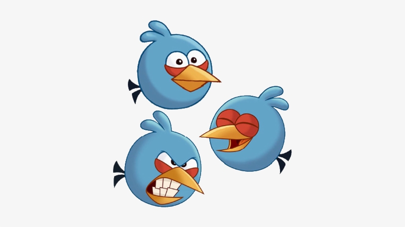 Blue Angry Bird Drawing - Angry Birds Toons The Blues, transparent png #540092